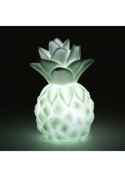 3D Silikon Ananas Gece Lambası (Beyaz)