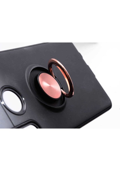 Huawei P30 Lite Kılıf Kamera Çıkıntılı Renkli Yüzüklü Standlı Mıknatıslı Kapak (Ravel) modelleri