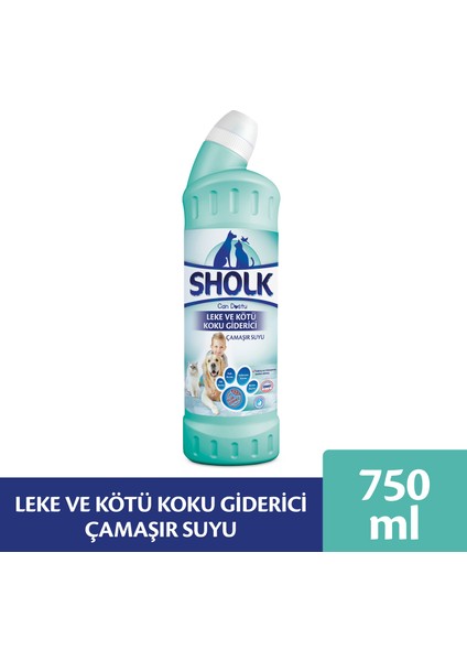 Evcil Hayvan Leke ve Koku Giderici Oksıjenlı Çamaşır Suyu 750ML