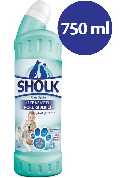 Evcil Hayvan Leke ve Koku Giderici Oksıjenlı Çamaşır Suyu 750ML