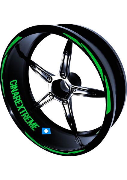 3 Parça Tasarımlı Jant Şeridi Sticker Reflektif & Floresan Renkler Çınar Extreme