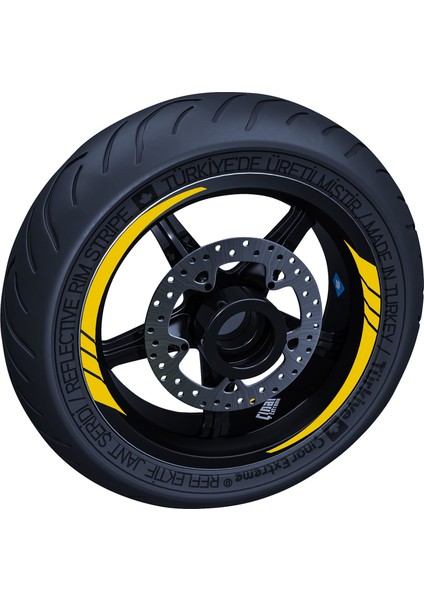Moto Gp Iç Jant Şeridi Sticker Reflektif & Floresan Renkler Çınar Extreme