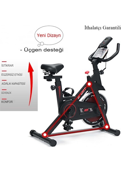 Spin Bike Dikey Kondisyon Bisikleti