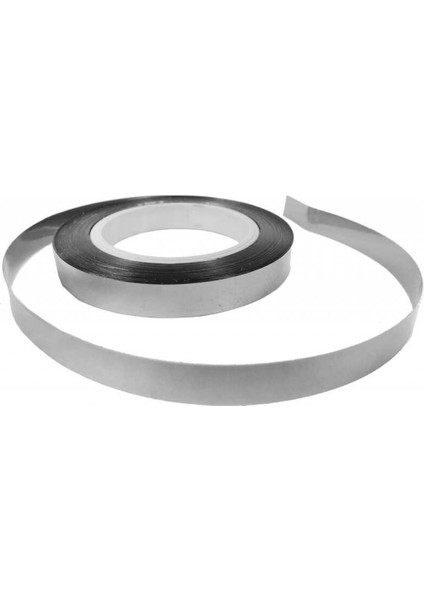 Rafya Parlak Metalize Gümüş 8 mm Pk:25 mt