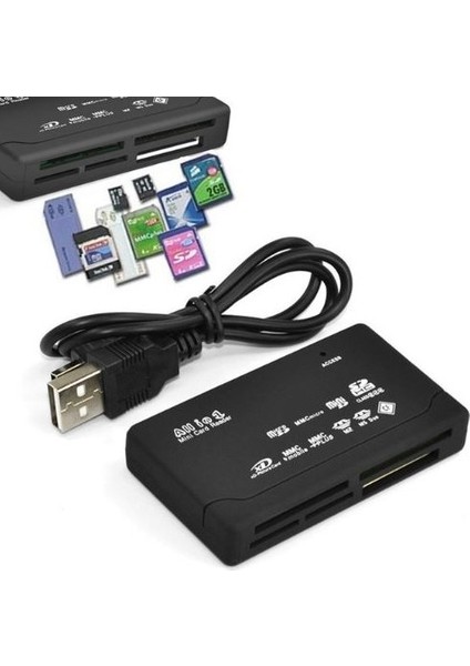 USB Kart Card Okuyucu 43 In 1 Sd Sdhc Mini Micro Sd M2 Mmc Xd Cf