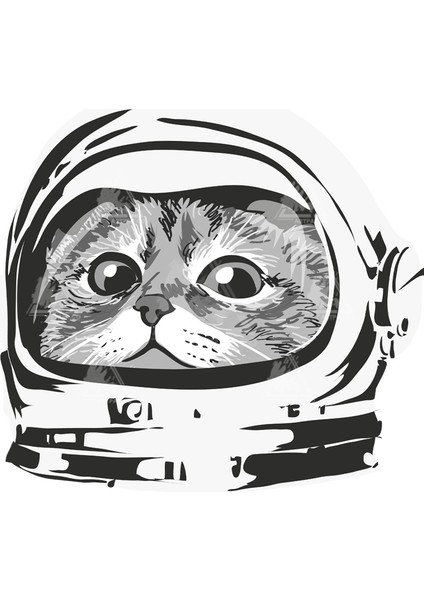 Astronot Kedi Sticker