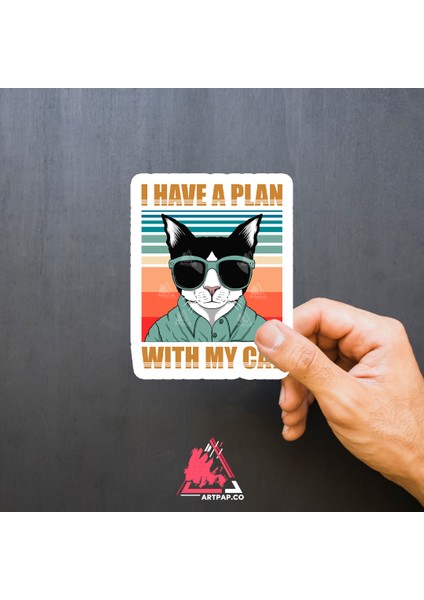 I Have A Plan Cat - Planları Olan Kedi Sticker fiyatları