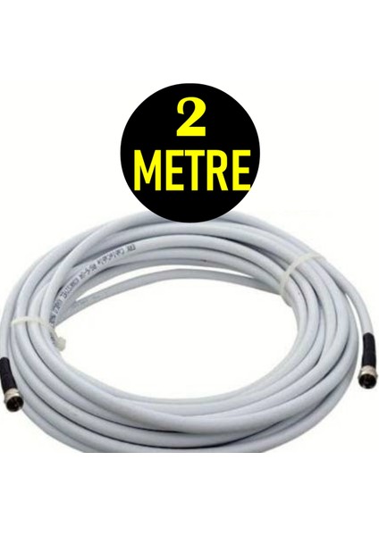 Rg6/u4 Full Hd 3D 4K Anten Tv Çanak Uydu Lnb Kablosu (F Konnektör Takılı Hazır ) - 2m fiyatları