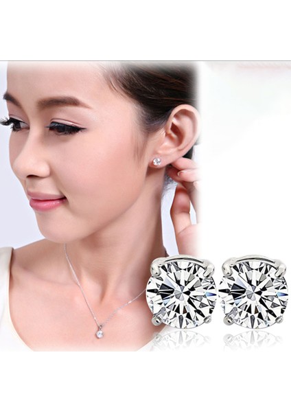 4 Pençeli Rhinestone Mıknatıs Formlu Piercing Küpe (Yurt Dışından)