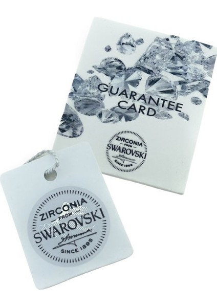 Sertifikalı Swarovski Taş Zarif Tek Taş 925 Gümüş Set Takım
