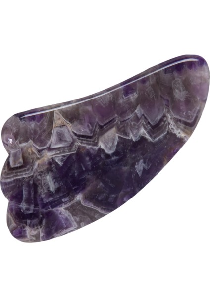 Ametist Doğal Taş Gua Sha Masaj Aleti (Büyük)