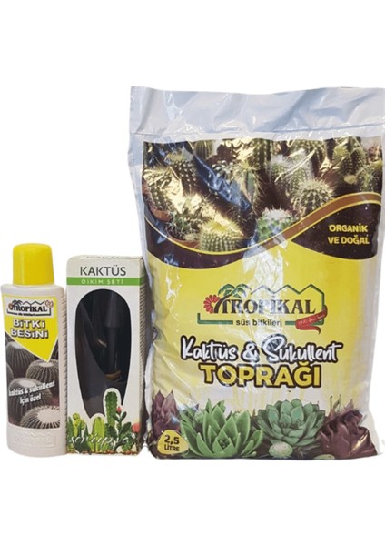 Kaktüs Bakımı 3 Lü Set
