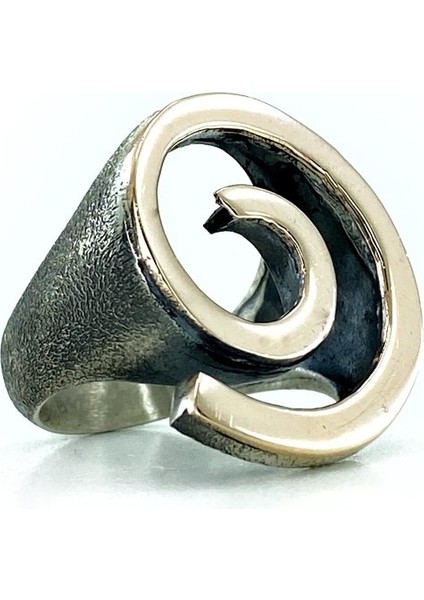 Spiral Özel Tasarım El Üretimi Taşsız Otantik 925 Gümüş Yüzük fiyatları