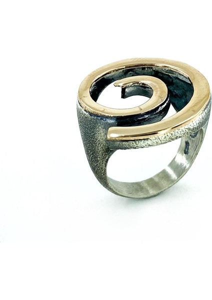 Spiral Özel Tasarım El Üretimi Taşsız Otantik 925 Gümüş Yüzük modelleri