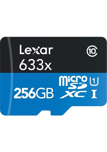 256GB High-Performance 633X Microsdhc Uhs-I 100MB/S Okuma 45MB/S Yazma C10 A1 V30 U3 Hafıza Kartı + Adaptör