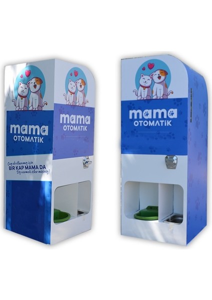 Madeni Para (1 Tl) Karşılığında Kedi,köpek,kuş Yemi ve Su Veren Mekanik Otomatik Mama Makinesidir
