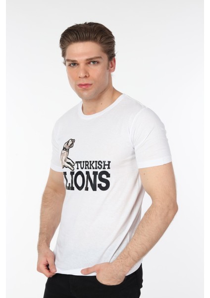 Şahlanan Kangal Baskı V Yaka T-Shirt modelleri