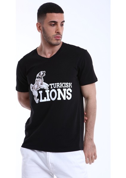 Şahlanan Kangal Baskı V Yaka T-Shirt fiyatları