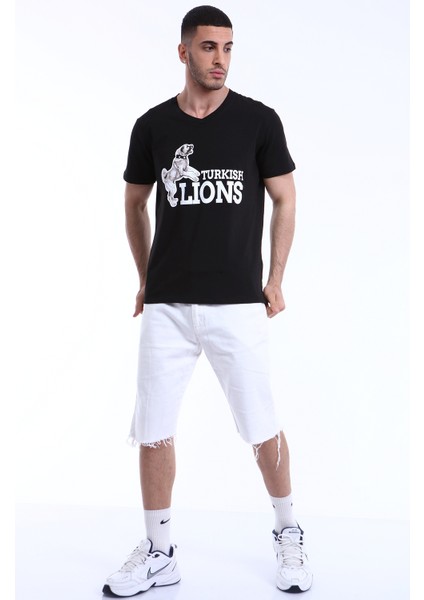 Şahlanan Kangal Baskı V Yaka T-Shirt fırsatları
