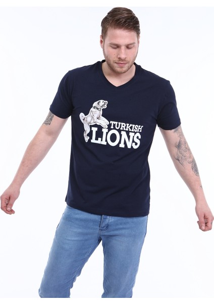 Şahlanan Kangal Baskı V Yaka T-Shirt fiyatları