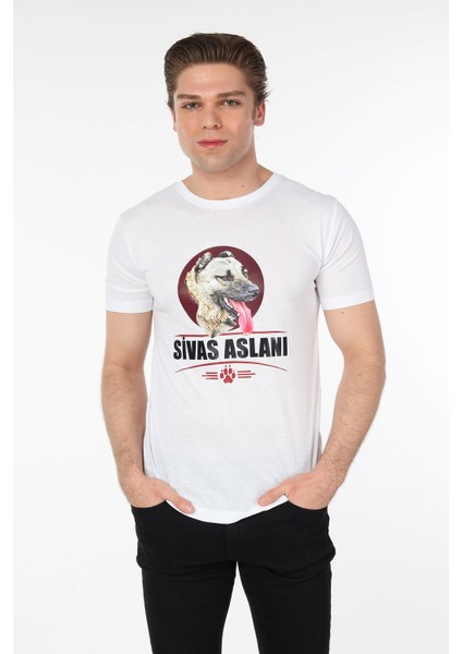 Zeyna Baskı Turkıshlıon Bisiklet Yaka T-Shirt