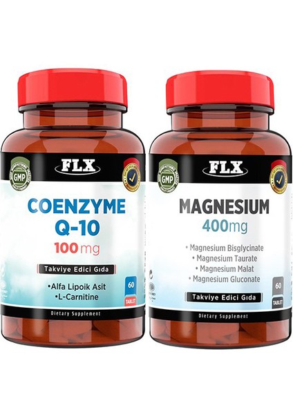 Coenzyme Q10 60 Tablet & Flx Magnezyum Malat 60 Tablet