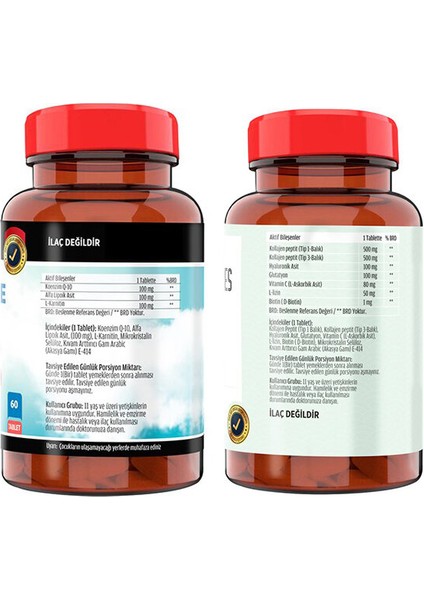 Coenzyme Q10 60 Tablet & Flx Tip 1-3 Balık Kolajeni 60 Tablet