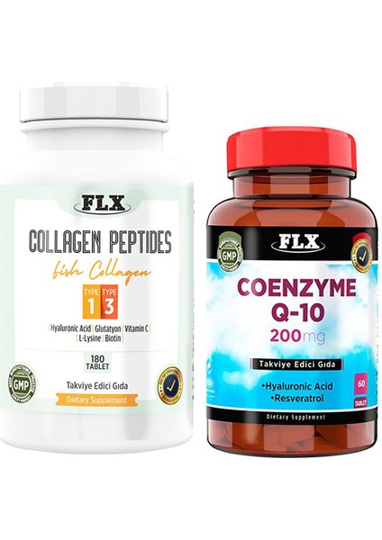 Kollajen Tip 1-3 180 Tablet & Flx Coenzyme Q-10 200 Mg 60 Tab