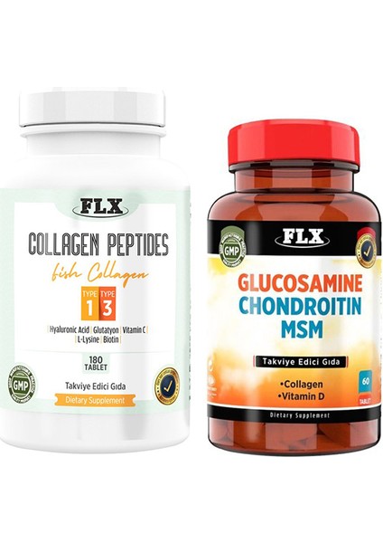 Kollajen Tip 1-3 180 Tablet & Flx Glukozamine Kollajen 60 Tablet