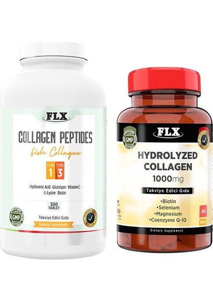 Kollajen Tip 1-3 300 Tablet & Flx Collagen Q10 60 Tablet