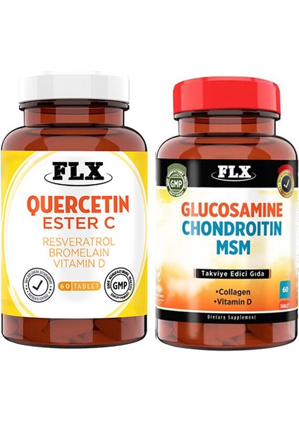 Kuersetin Ester C 60 Tablet & Flx Glukozamine Vitamin D 60 Tablet