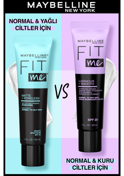 Maybelline New York Fit Me Matte & Poreless Matlaştırcı Makyaj Bazı