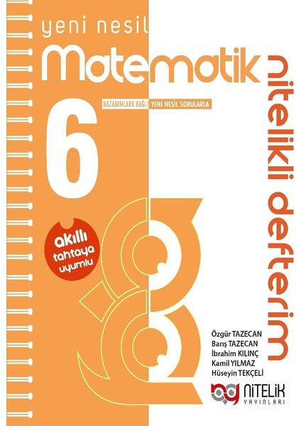 6. Sınıf Matematik Nitelik Yayınlarıli Defterim