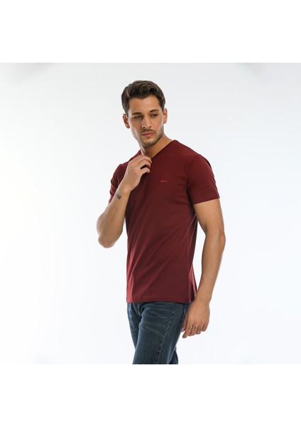 SARGON KTN Erkek Tişört Bordo fiyatları
