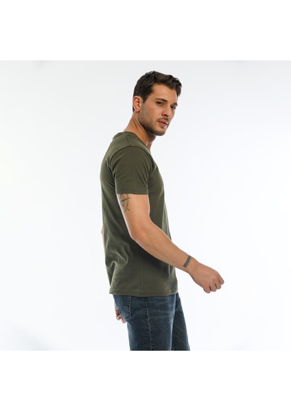 SARGON KTN Erkek Tişört Koyu Yeşil fırsatları