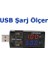 USB Akım Ölçer Çift USB Çıkışlı Voltmetre Ampermetre Ölçüm Aleti 1