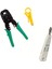 Krone Kep Kep Pense + RJ45 RJ11 Cat5 Cat6 Data Bilgisayar Kablosu Jack Sıkma Pensesi+ Kablo Soyucusu Set 1