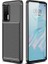 Huawei P40 Kılıf Karbon Desenli Sert Silikon Arka Kapak Negro Siyah 1