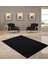 Siyah Renk Yumuşak Dokulu Kaymaz Taban Peluş Halı-Yolluk 1