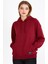 Kadın Bej Kapüşonlu Basic Örme Sweatshirt 1