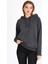Kadın Antrasit Kapüşonlu Basic Örme Sweatshirt 1