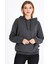 Kadın Antrasit Kapüşonlu Basic Örme Sweatshirt 2
