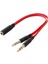Istatek Y Kablo 3.5 mm Dişi To 2 x 3.5 mm Erkek Kulaklık Mikrofon Ayırıcı Kırmızı 1