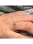 Swarovski Taşlı 4 mm Tektaş Gümüş Bayan Yüzük 2