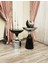 Olympos Dekoratif Parlak Siyah Uzun Model Krom Sehpa 55 cm 2