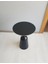 Olympos Dekoratif Parlak Siyah Uzun Model Krom Sehpa 55 cm 5