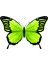Kelebek Sticker - Yeşil 1