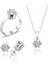 Sertifikalı Swarovski Tektaş Özel Tasarım 925 Gümüş Set Takım 1