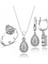 Sertifikalı Swarovski Taş Damla 925 Gümüş Set Takım 1