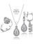 Sertifikalı Swarovski Taş Damla 925 Gümüş Set Takım 2